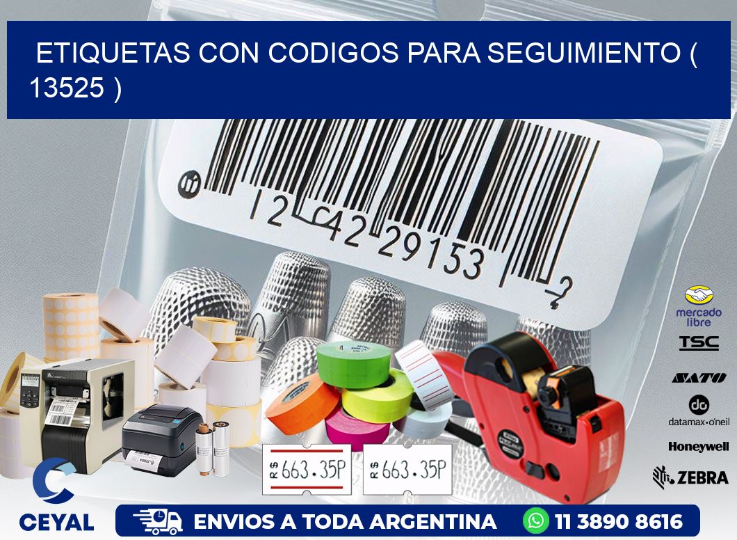 ETIQUETAS CON CODIGOS PARA SEGUIMIENTO ( 13525 )
