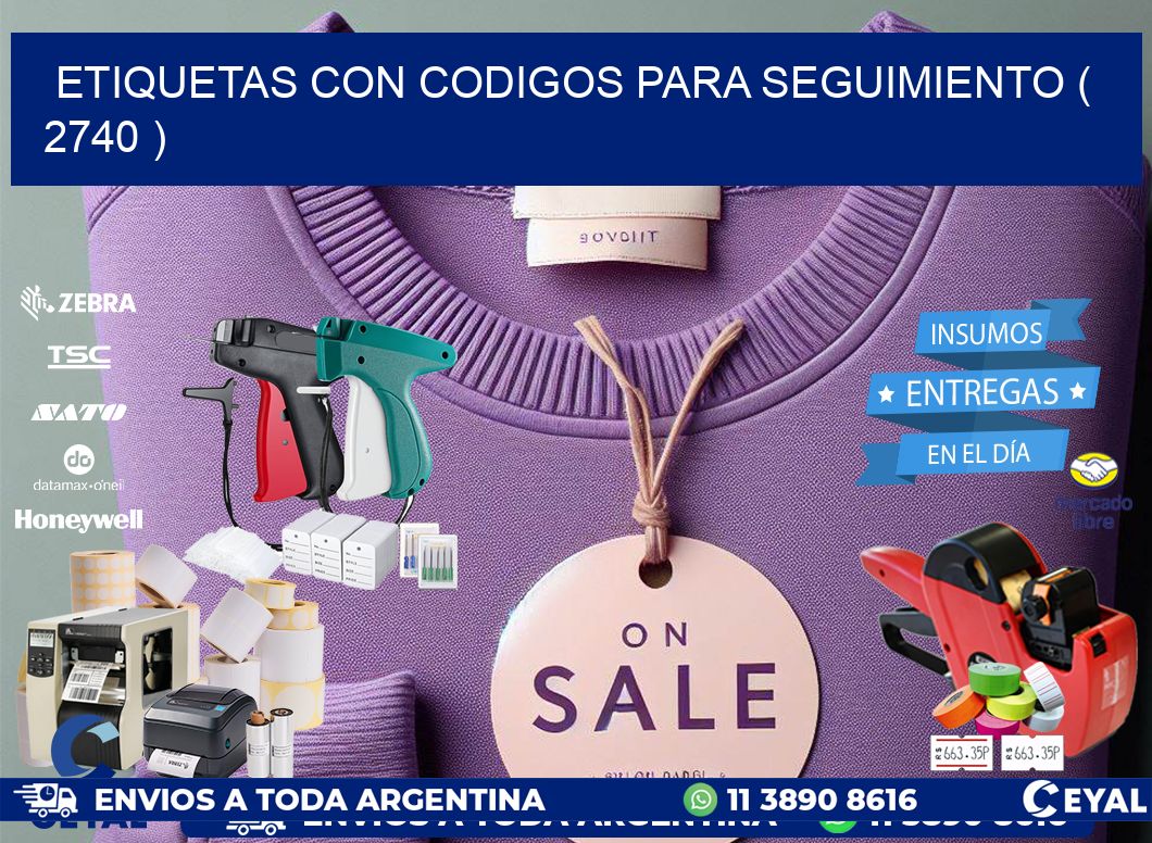 ETIQUETAS CON CODIGOS PARA SEGUIMIENTO ( 2740 )