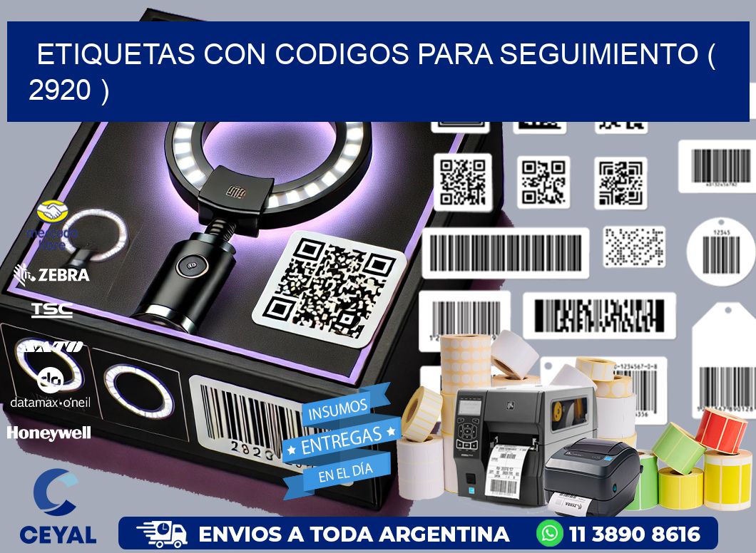 ETIQUETAS CON CODIGOS PARA SEGUIMIENTO ( 2920 )