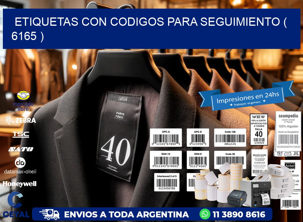 ETIQUETAS CON CODIGOS PARA SEGUIMIENTO ( 6165 )