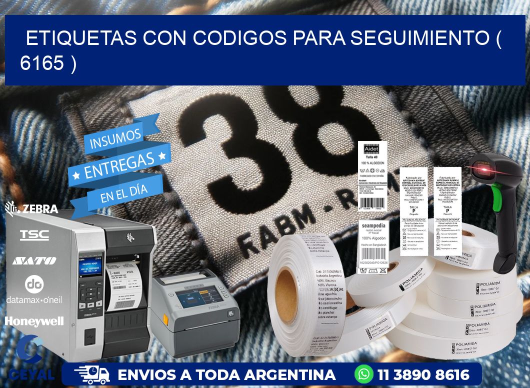 ETIQUETAS CON CODIGOS PARA SEGUIMIENTO ( 6165 )