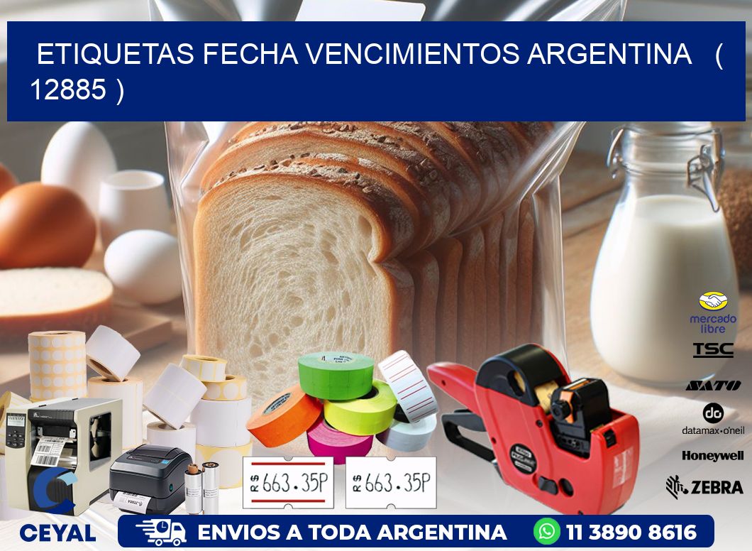 ETIQUETAS FECHA VENCIMIENTOS ARGENTINA   ( 12885 )