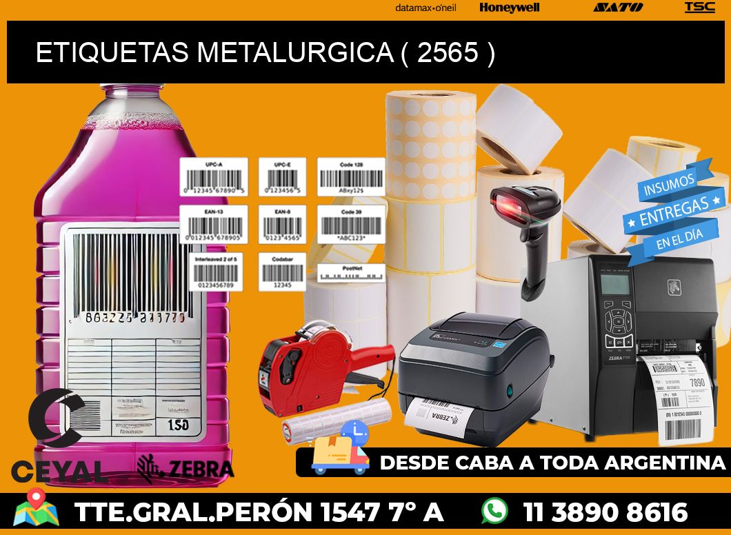 ETIQUETAS METALURGICA ( 2565 )
