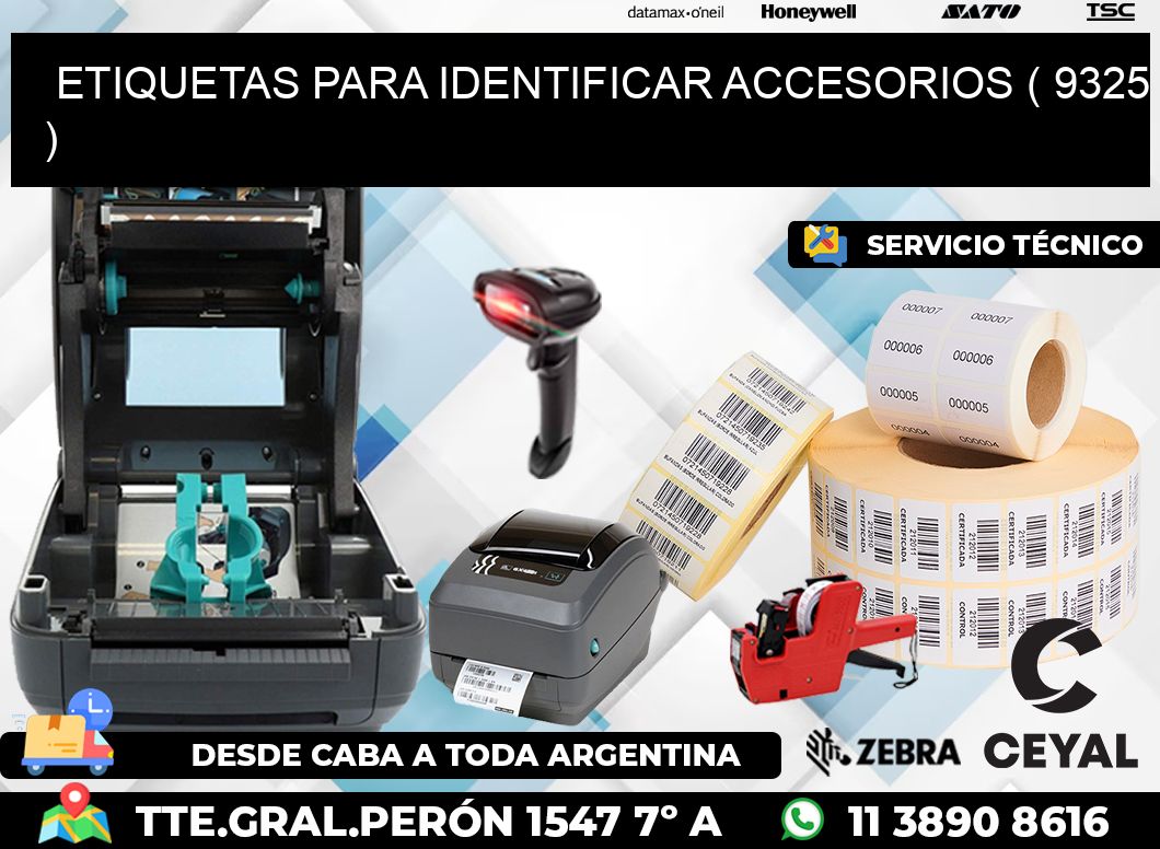 ETIQUETAS PARA IDENTIFICAR ACCESORIOS ( 9325 )