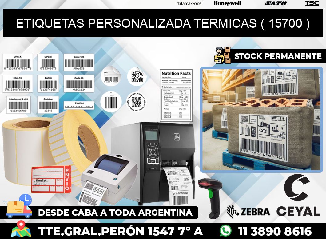 ETIQUETAS PERSONALIZADA TERMICAS ( 15700 )