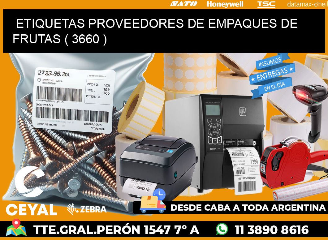 ETIQUETAS PROVEEDORES DE EMPAQUES DE FRUTAS ( 3660 )