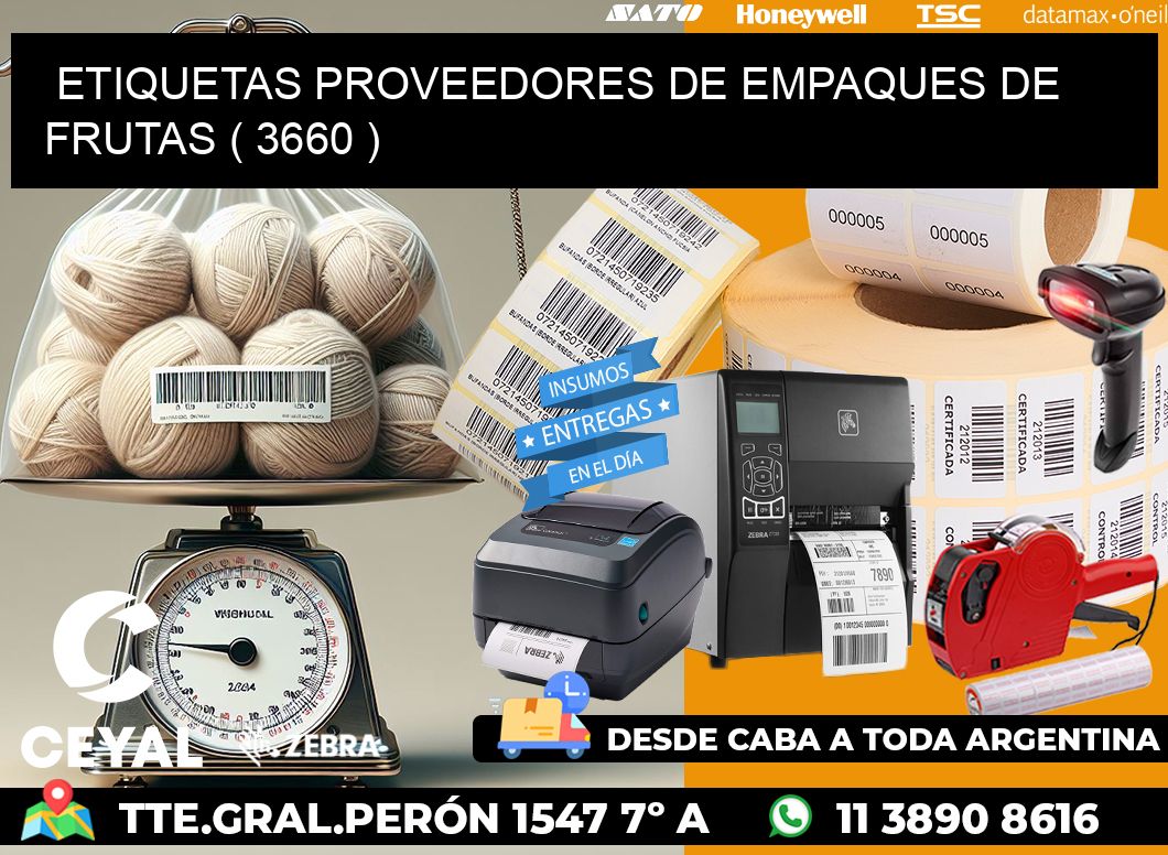 ETIQUETAS PROVEEDORES DE EMPAQUES DE FRUTAS ( 3660 )