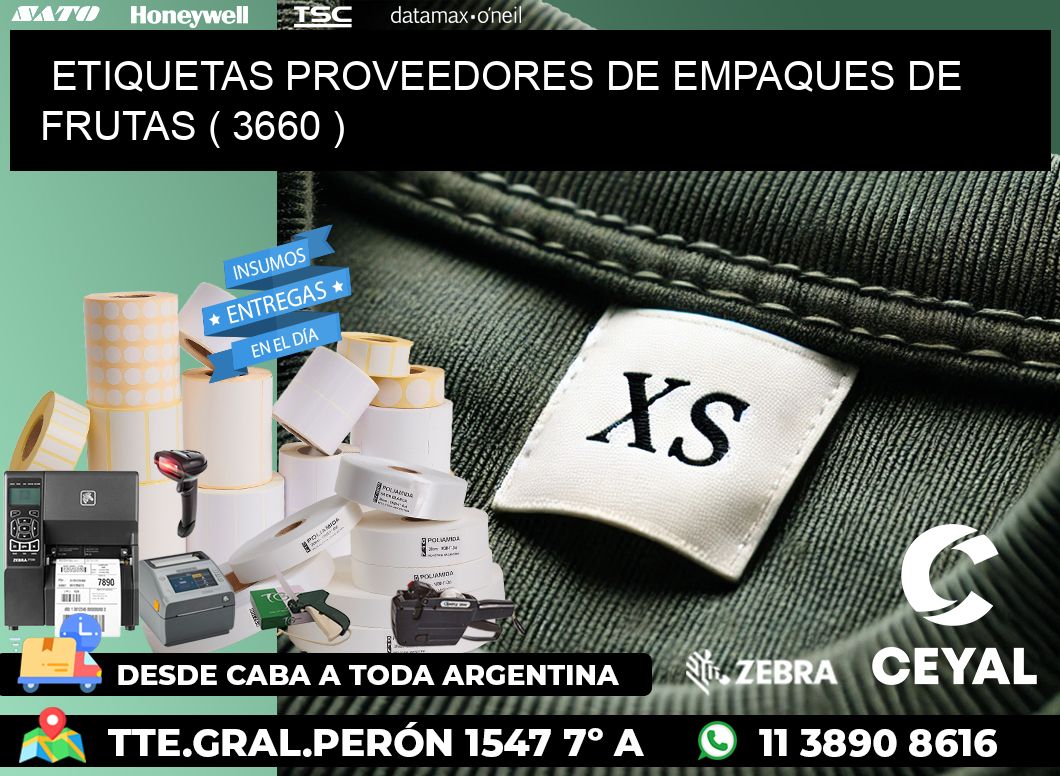 ETIQUETAS PROVEEDORES DE EMPAQUES DE FRUTAS ( 3660 )