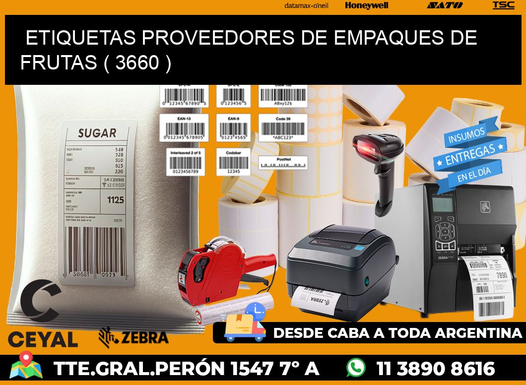 ETIQUETAS PROVEEDORES DE EMPAQUES DE FRUTAS ( 3660 )