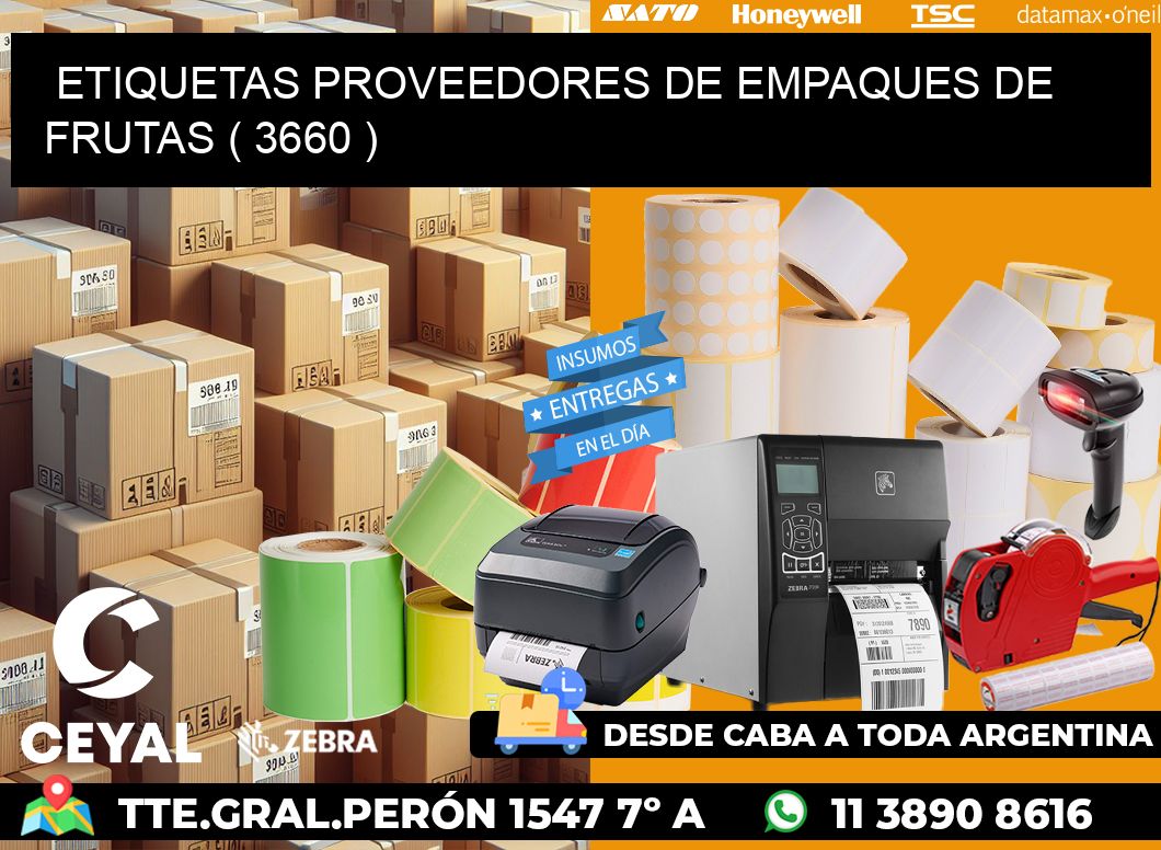 ETIQUETAS PROVEEDORES DE EMPAQUES DE FRUTAS ( 3660 )