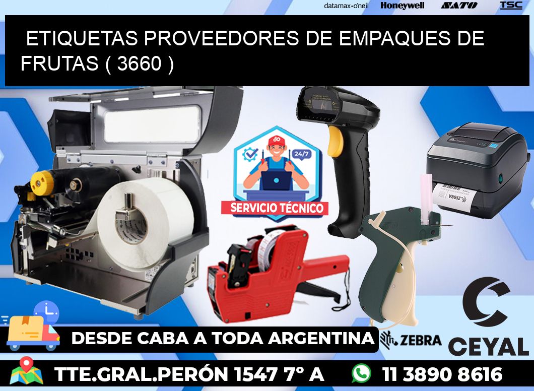 ETIQUETAS PROVEEDORES DE EMPAQUES DE FRUTAS ( 3660 )