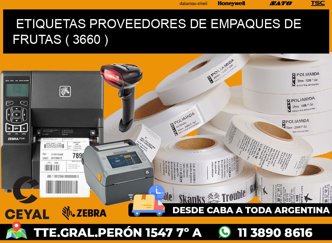 ETIQUETAS PROVEEDORES DE EMPAQUES DE FRUTAS ( 3660 )
