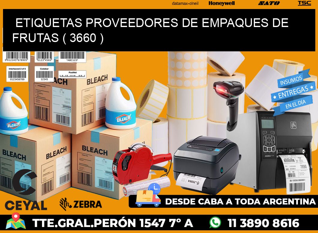 ETIQUETAS PROVEEDORES DE EMPAQUES DE FRUTAS ( 3660 )