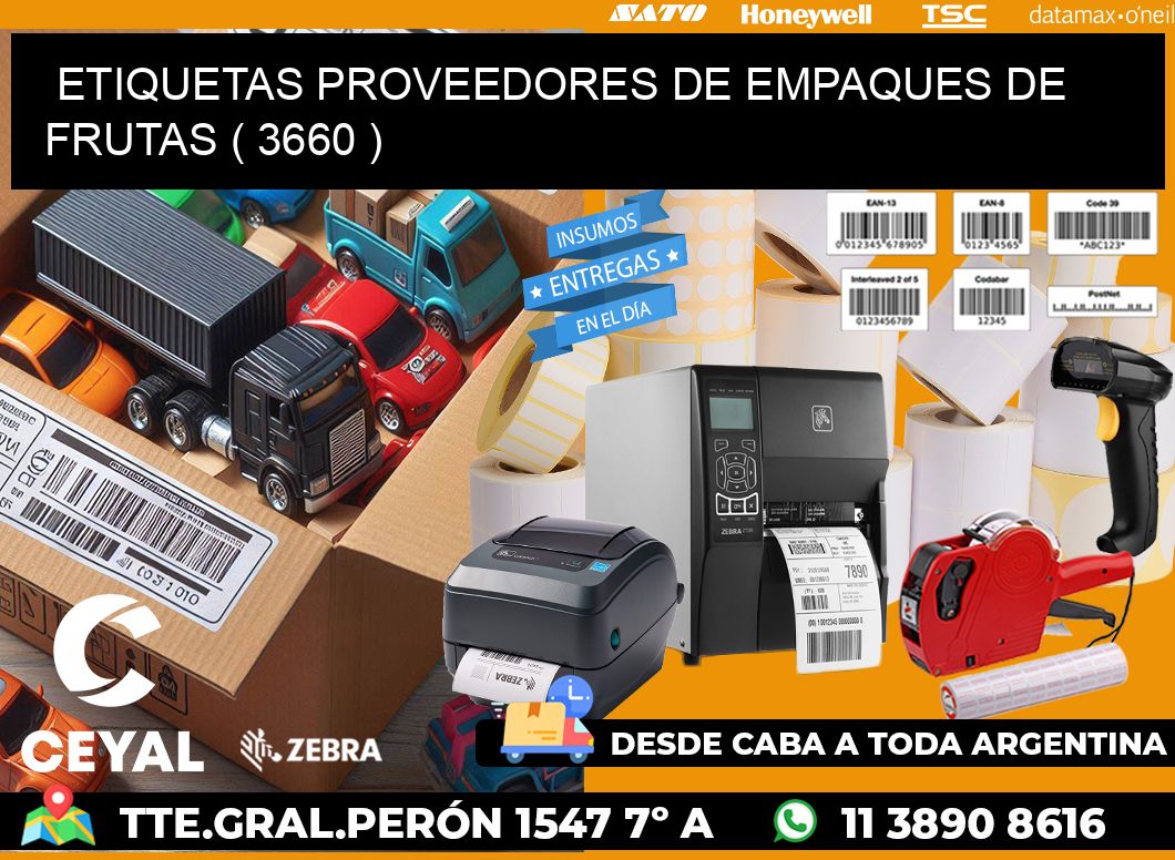 ETIQUETAS PROVEEDORES DE EMPAQUES DE FRUTAS ( 3660 )