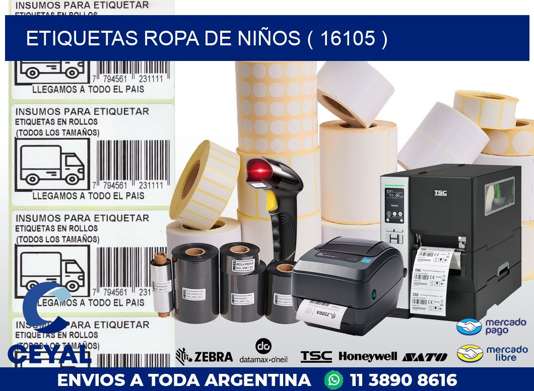 ETIQUETAS ROPA DE NIÑOS ( 16105 )