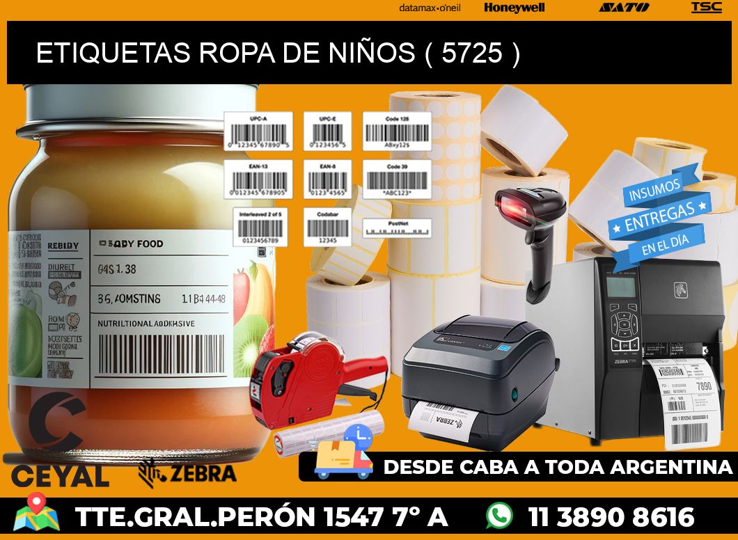 ETIQUETAS ROPA DE NIÑOS ( 5725 )