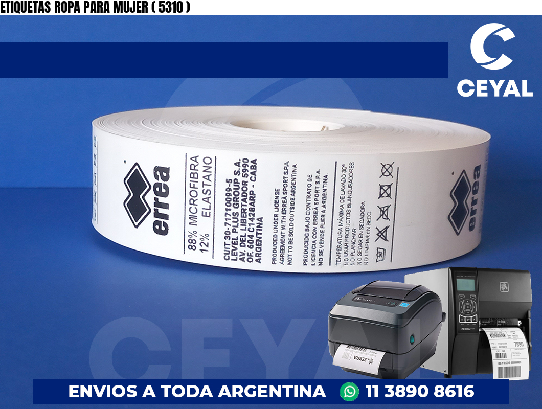 ETIQUETAS ROPA PARA MUJER ( 5310 )