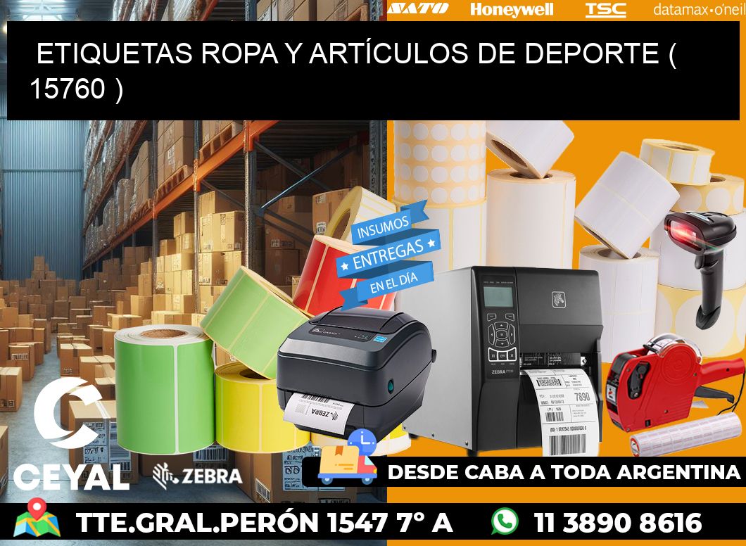 ETIQUETAS ROPA Y ARTÍCULOS DE DEPORTE ( 15760 )