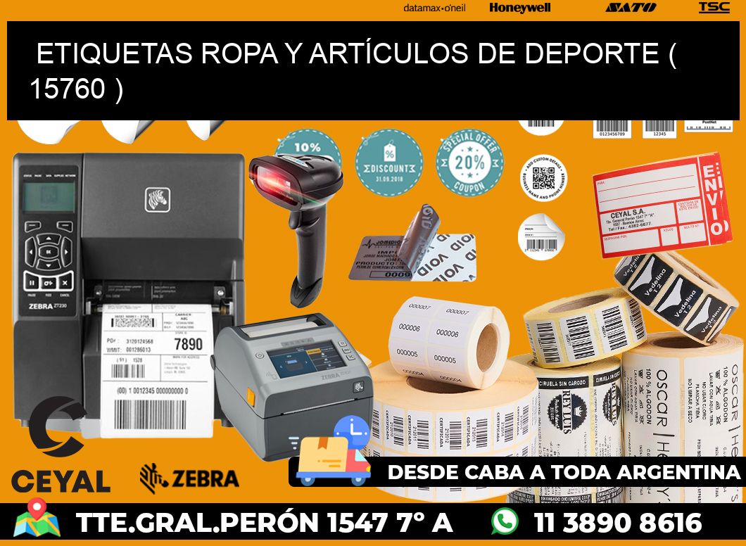 ETIQUETAS ROPA Y ARTÍCULOS DE DEPORTE ( 15760 )