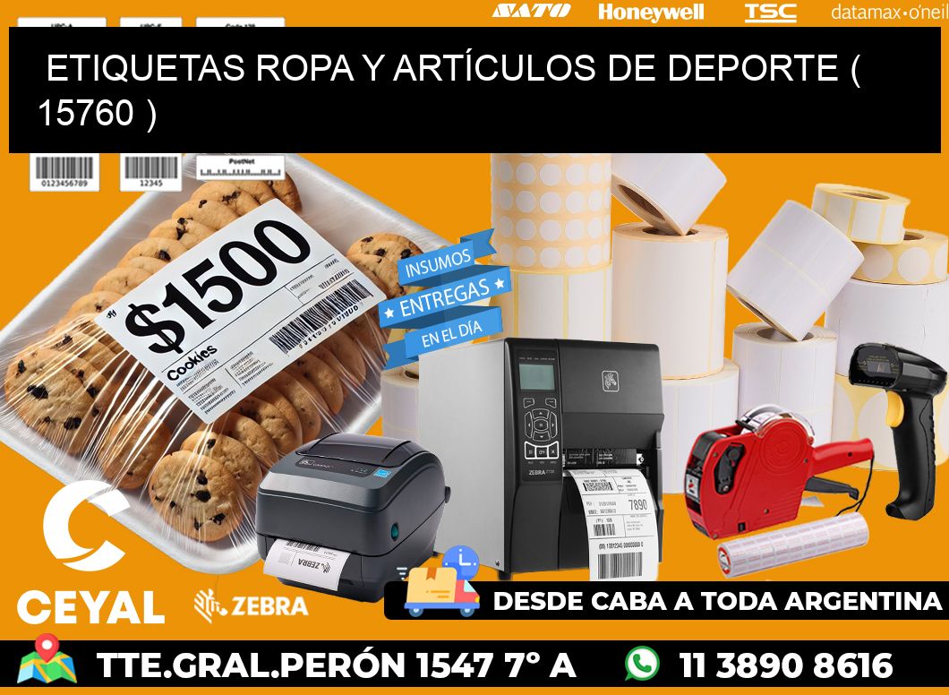 ETIQUETAS ROPA Y ARTÍCULOS DE DEPORTE ( 15760 )