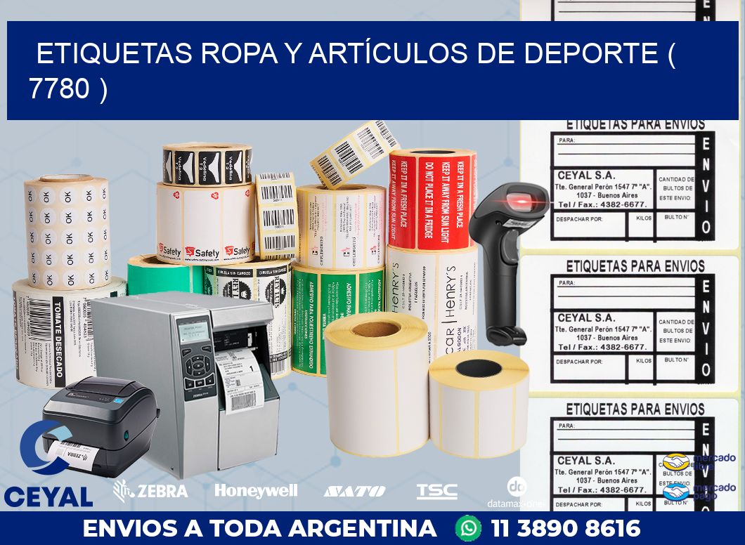 ETIQUETAS ROPA Y ARTÍCULOS DE DEPORTE ( 7780 )
