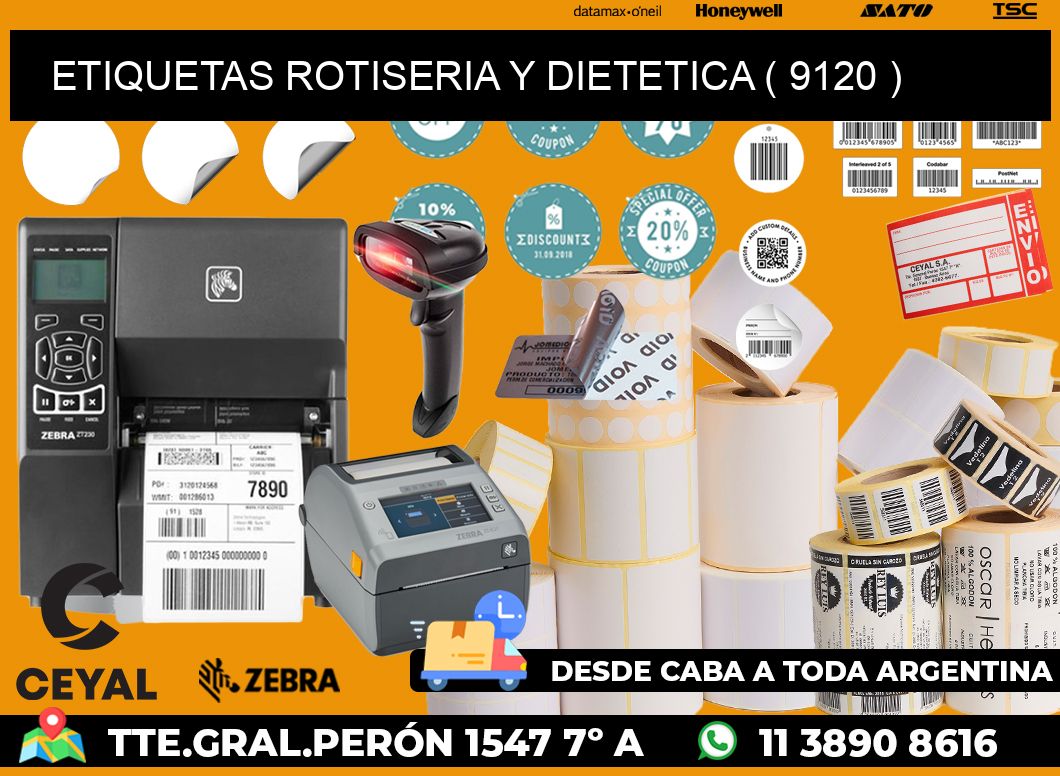 ETIQUETAS ROTISERIA Y DIETETICA ( 9120 )