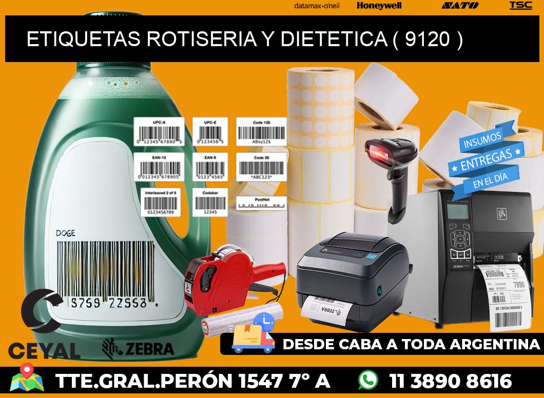 ETIQUETAS ROTISERIA Y DIETETICA ( 9120 )