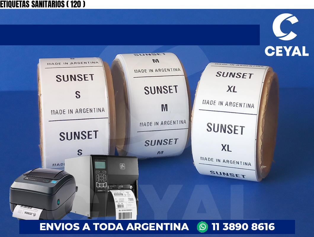 ETIQUETAS SANITARIOS ( 120 )