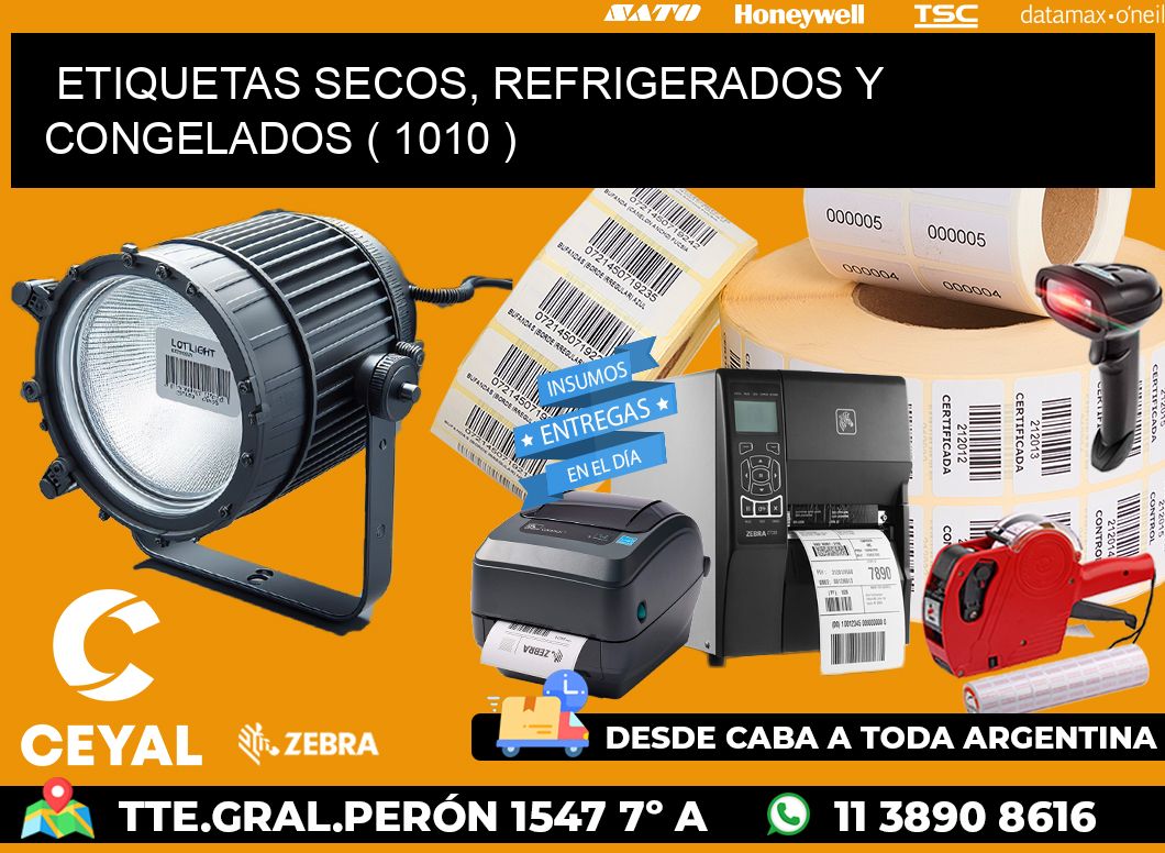 ETIQUETAS SECOS, REFRIGERADOS Y CONGELADOS ( 1010 )