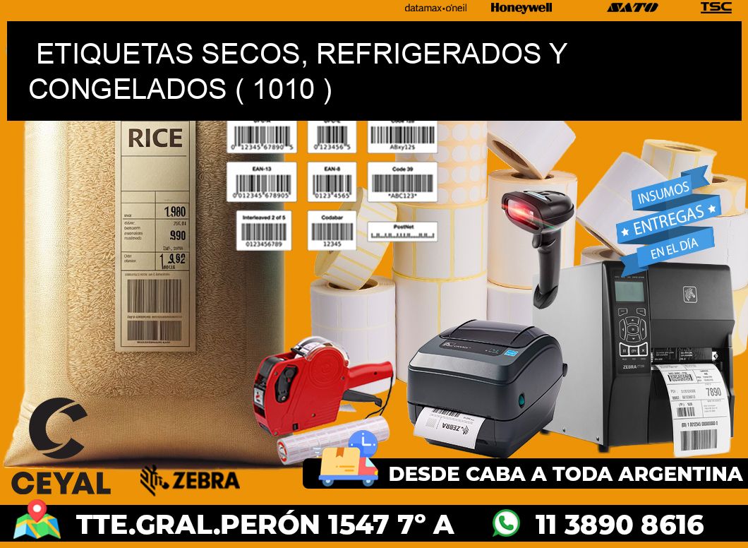 ETIQUETAS SECOS, REFRIGERADOS Y CONGELADOS ( 1010 )