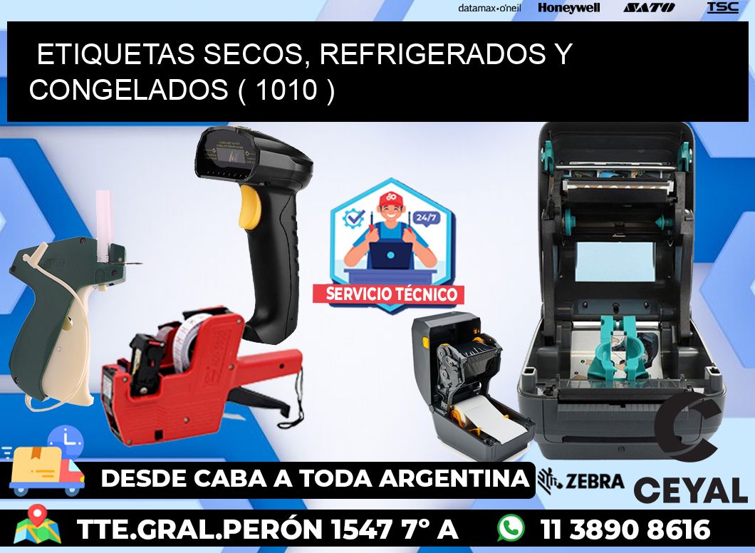 ETIQUETAS SECOS, REFRIGERADOS Y CONGELADOS ( 1010 )