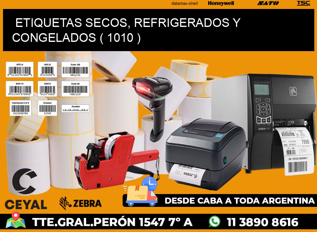 ETIQUETAS SECOS, REFRIGERADOS Y CONGELADOS ( 1010 )