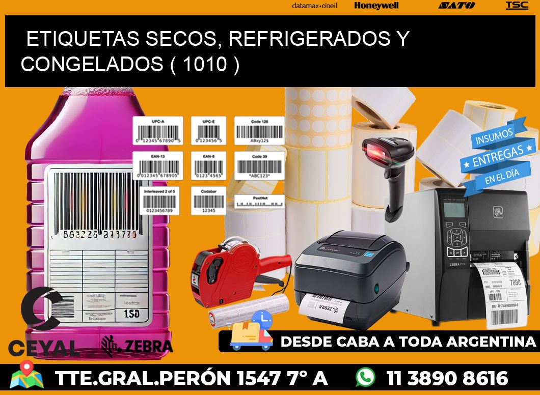 ETIQUETAS SECOS, REFRIGERADOS Y CONGELADOS ( 1010 )