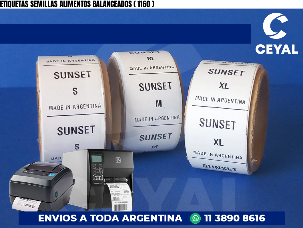 ETIQUETAS SEMILLAS ALIMENTOS BALANCEADOS ( 1160 )