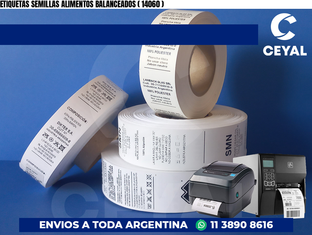 ETIQUETAS SEMILLAS ALIMENTOS BALANCEADOS ( 14060 )