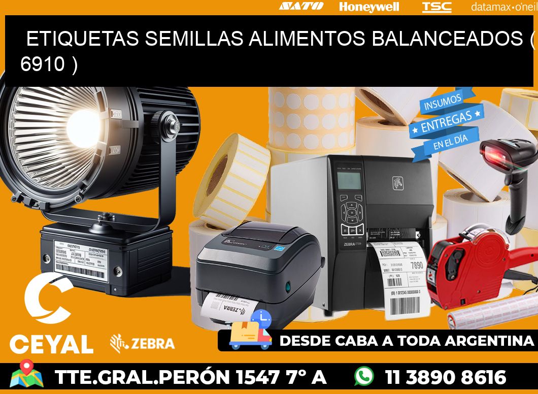 ETIQUETAS SEMILLAS ALIMENTOS BALANCEADOS ( 6910 )