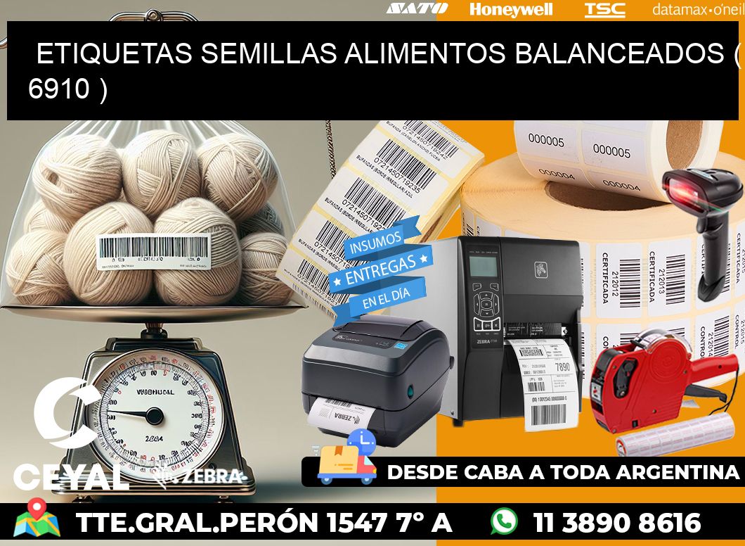 ETIQUETAS SEMILLAS ALIMENTOS BALANCEADOS ( 6910 )