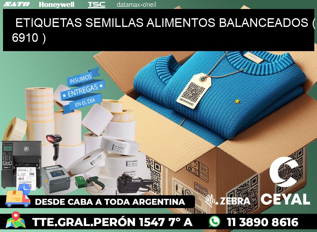 ETIQUETAS SEMILLAS ALIMENTOS BALANCEADOS ( 6910 )