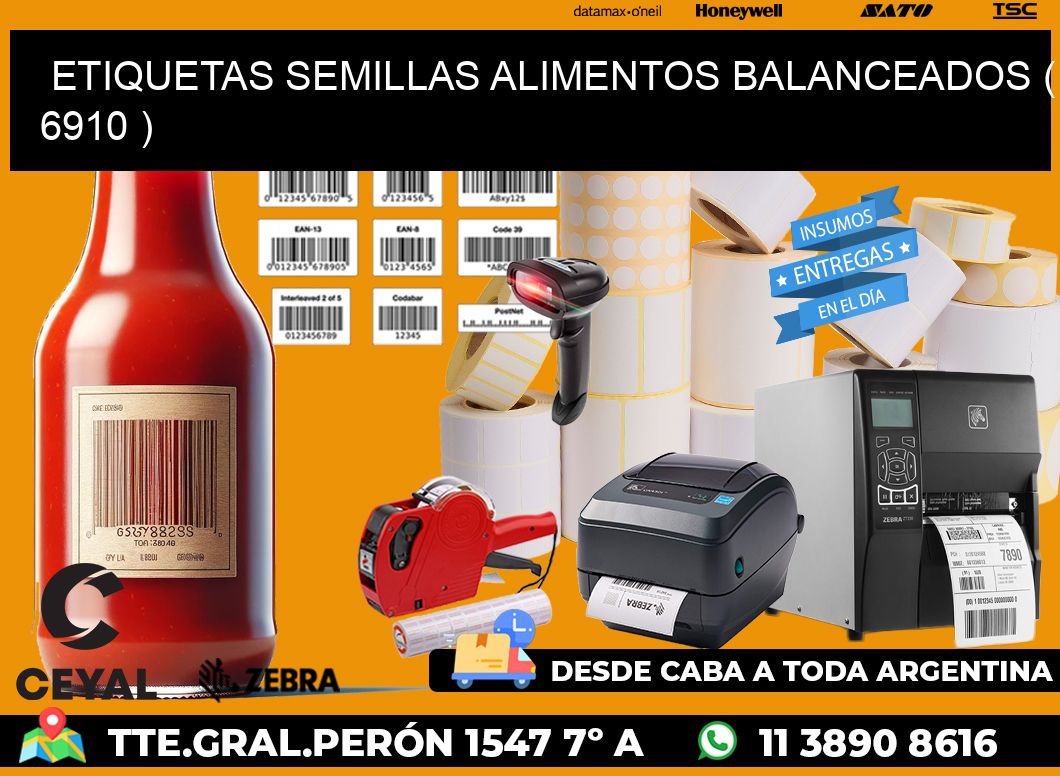 ETIQUETAS SEMILLAS ALIMENTOS BALANCEADOS ( 6910 )