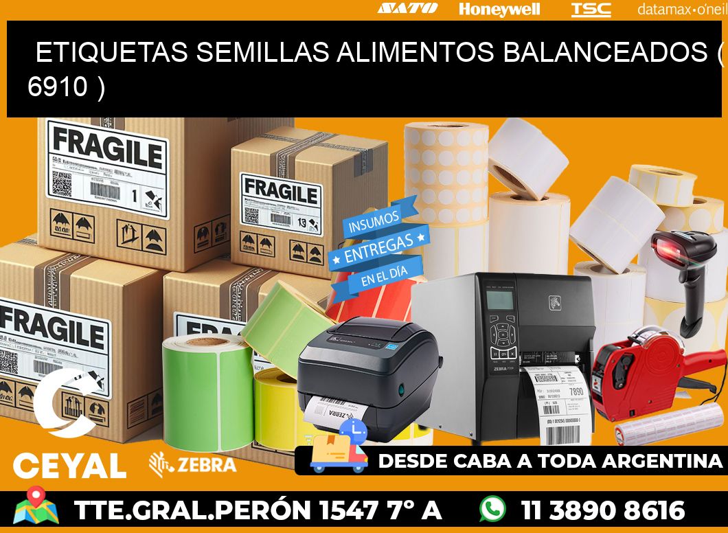 ETIQUETAS SEMILLAS ALIMENTOS BALANCEADOS ( 6910 )
