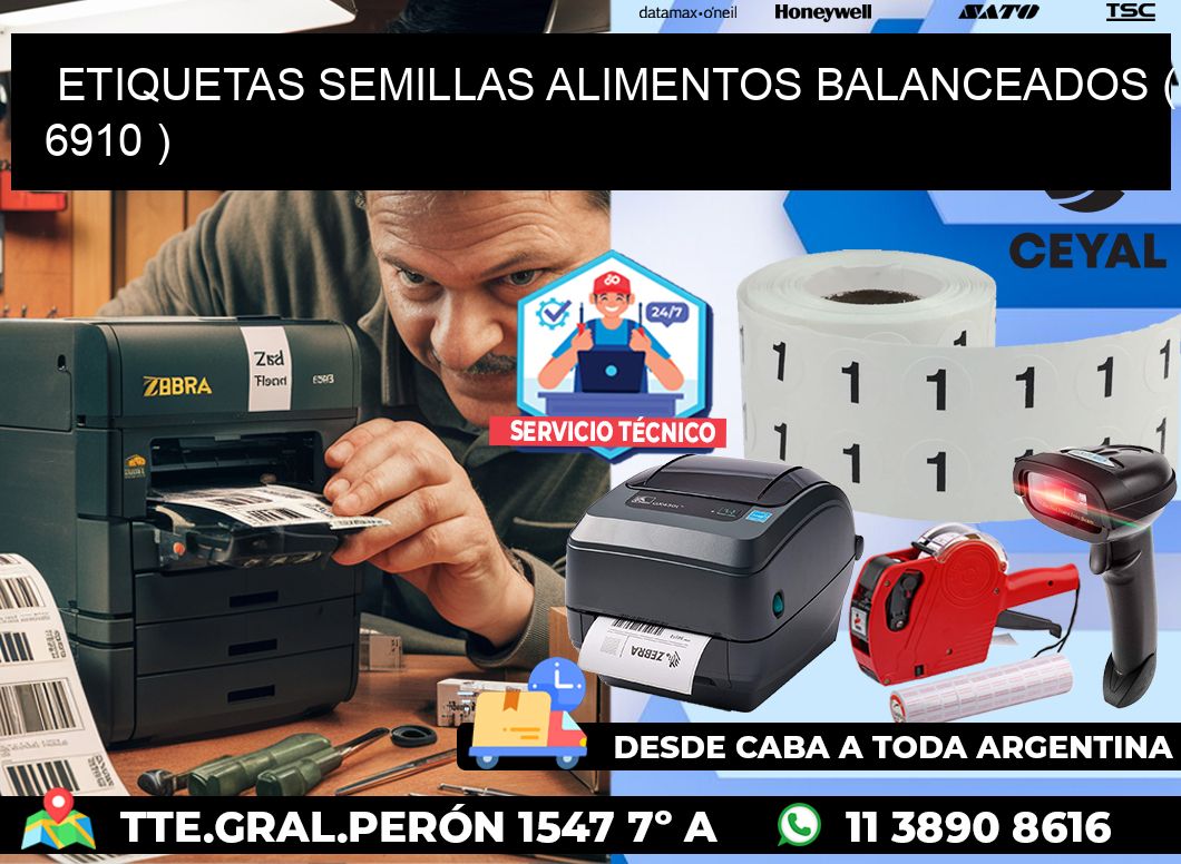 ETIQUETAS SEMILLAS ALIMENTOS BALANCEADOS ( 6910 )