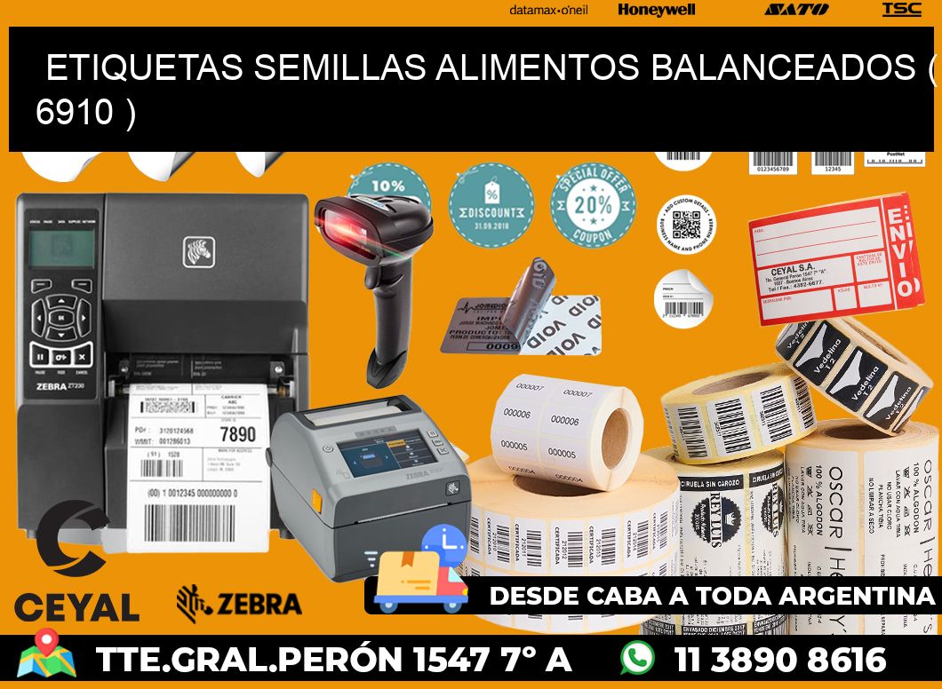 ETIQUETAS SEMILLAS ALIMENTOS BALANCEADOS ( 6910 )