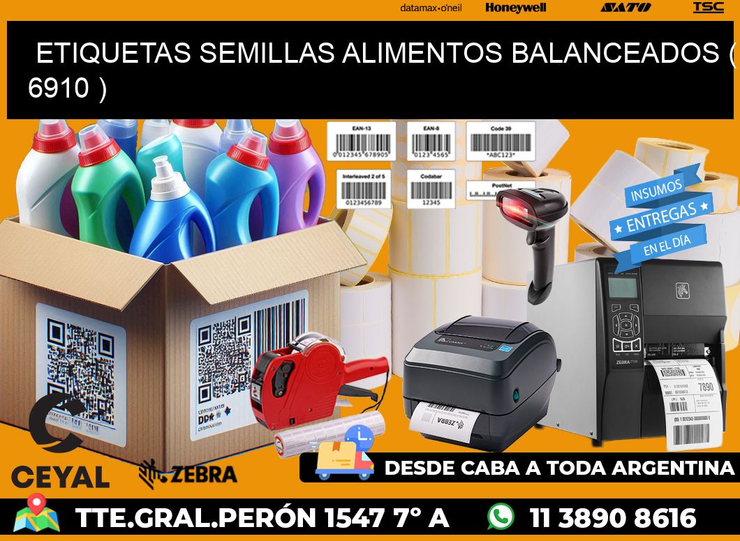 ETIQUETAS SEMILLAS ALIMENTOS BALANCEADOS ( 6910 )