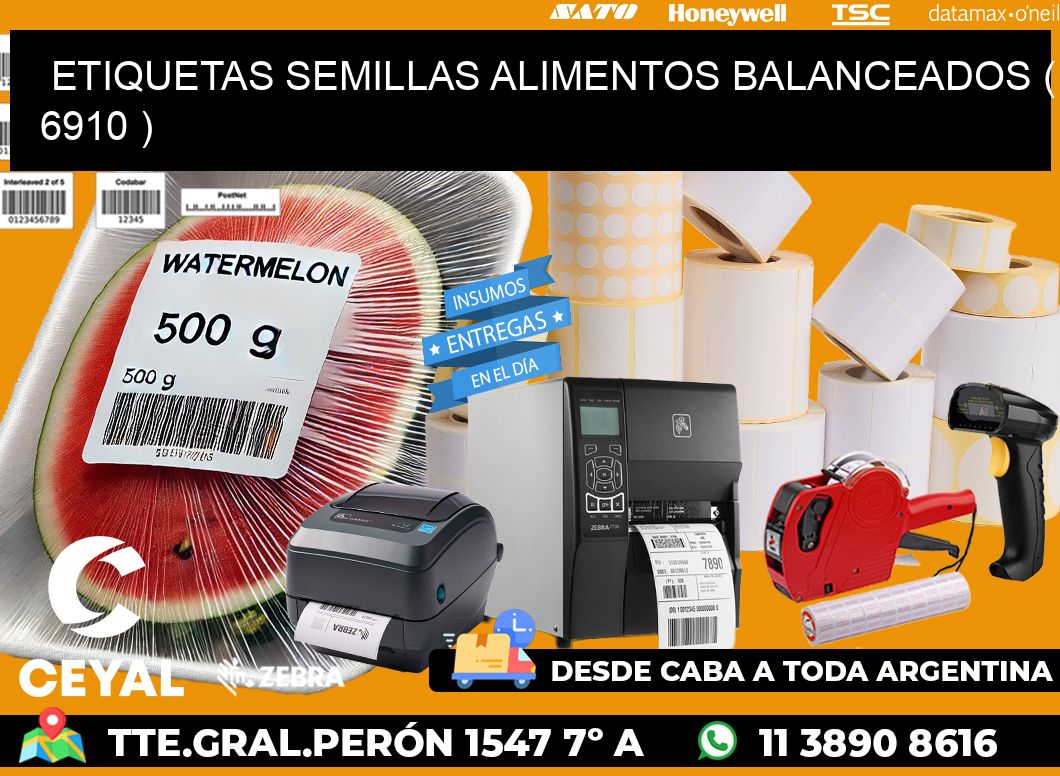 ETIQUETAS SEMILLAS ALIMENTOS BALANCEADOS ( 6910 )
