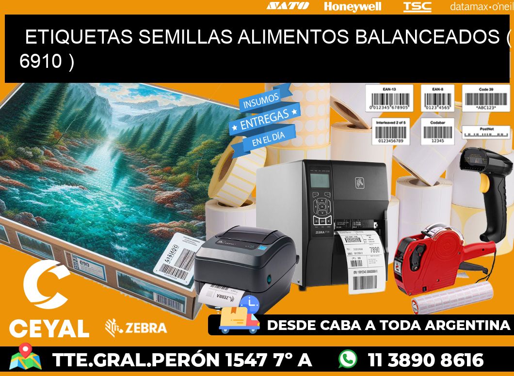 ETIQUETAS SEMILLAS ALIMENTOS BALANCEADOS ( 6910 )