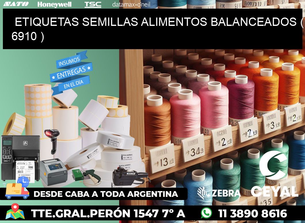 ETIQUETAS SEMILLAS ALIMENTOS BALANCEADOS ( 6910 )
