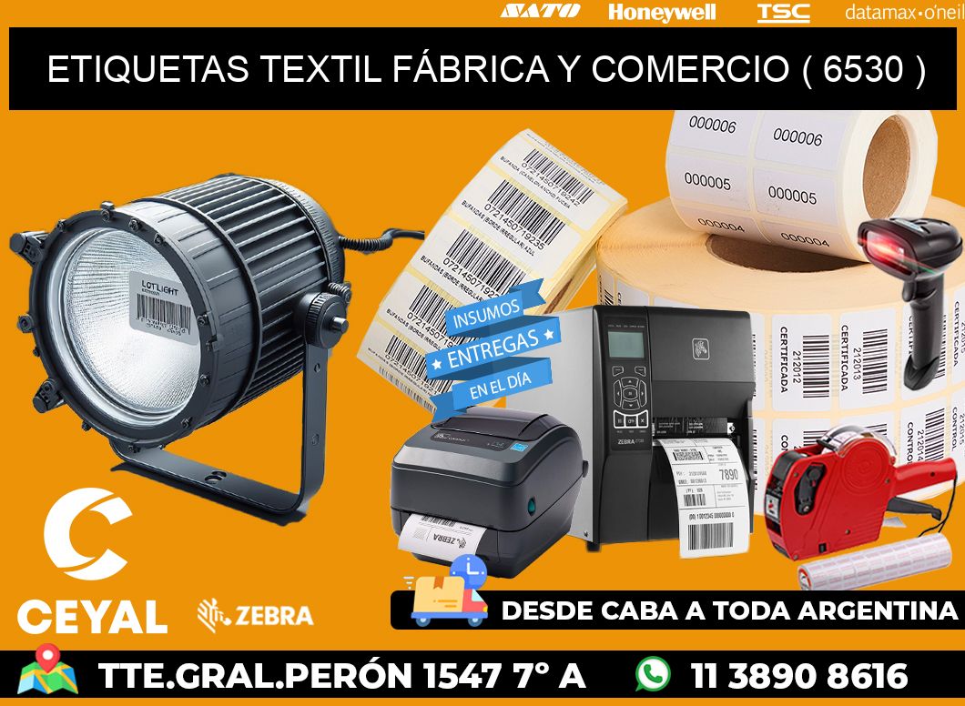 ETIQUETAS TEXTIL FÁBRICA Y COMERCIO ( 6530 )