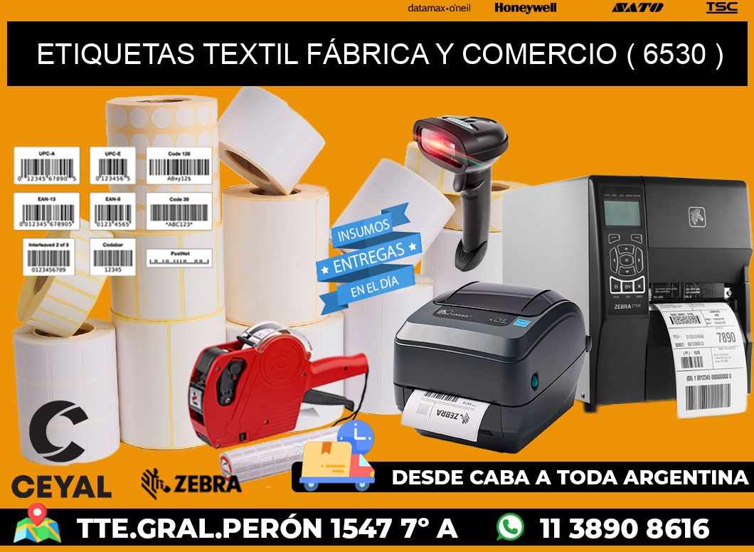 ETIQUETAS TEXTIL FÁBRICA Y COMERCIO ( 6530 )
