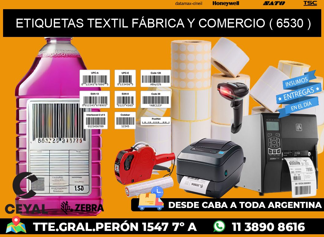 ETIQUETAS TEXTIL FÁBRICA Y COMERCIO ( 6530 )