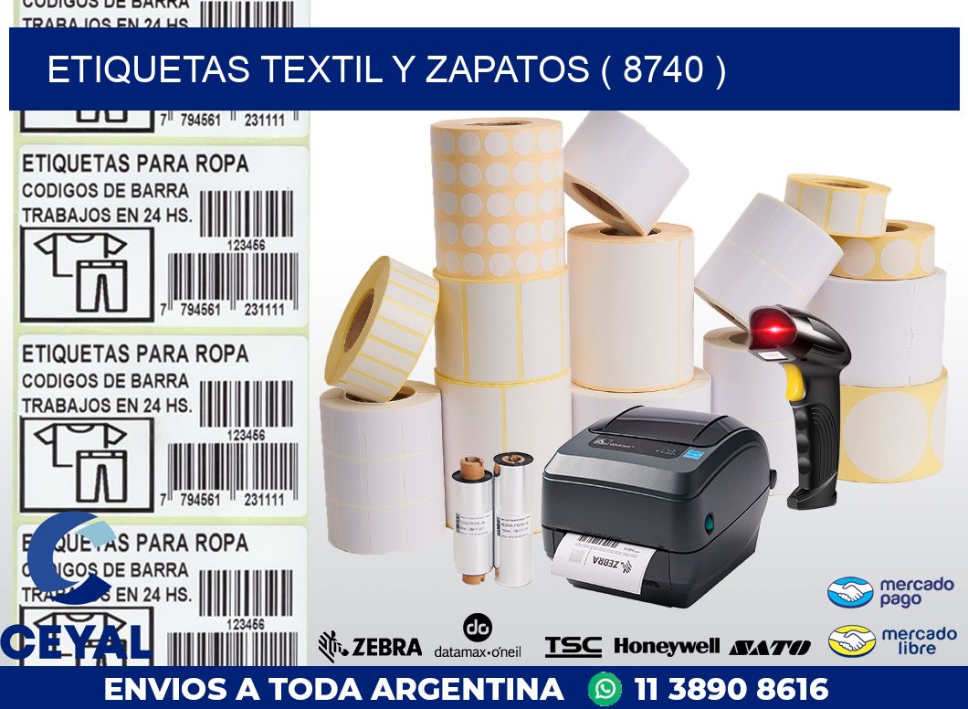 ETIQUETAS TEXTIL Y ZAPATOS ( 8740 )